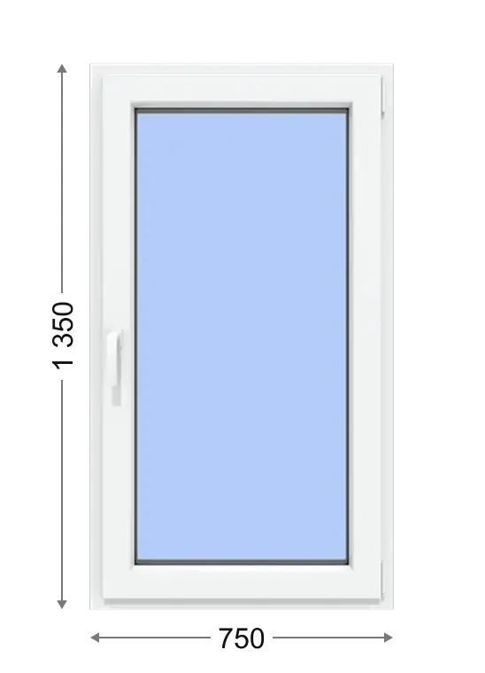 ціна на вікно 750х1350